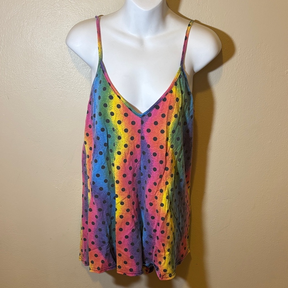 Boohoo Rainbow Polka Dot Jumpsuit
